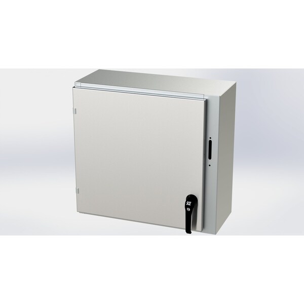 2 Point Latch Electrical Enclosures, 24 in H, 10 in D, 25.38 in W, NEMA 3R, 4, 4X, 12, 13